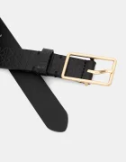 CALVIN KLEIN колан дамски от кожа черен LV04F7049G