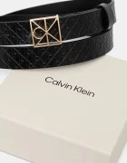 CALVIN KLEIN колан дамски от кожа черен LV04F7063G