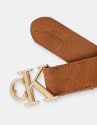 CALVIN KLEIN колан дамски от велур кафяв LV04F7144G