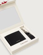 CALVIN KLEIN комплект портфейл и ключодържател мъжки от кожа черен LV04D1367G