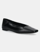 CALVIN KLEIN Кожени балеринки FLAT BALLERINA - LTH