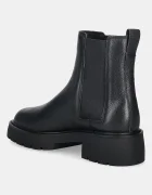 CALVIN KLEIN Кожени боти челси CHUNKY CHELSEA BOOT LTH в черно с равна подметка YW0YW02072