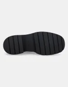 CALVIN KLEIN Кожени боти челси CHUNKY HIGH CHELSEA в черно с равна подметка YW0YW01909