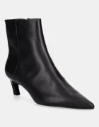 CALVIN KLEIN Кожени боти ESS KITTEN HEEL ANKLE BOOT в кафяво с тънък ток HW0HW02586