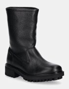 CALVIN KLEIN Кожени боти FLAT BIKER BOOT LTH