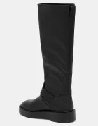 CALVIN KLEIN Кожени ботуши CONCAVE WELT UKT BIKER PB в черно с равна подметка YW0YW01972