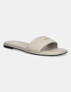 CALVIN KLEIN Кожени чехли FLAT SANDAL SQUARE HF LTH