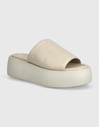 CALVIN KLEIN Кожени чехли FLATFORM SLIDE LTH