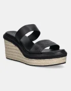 CALVIN KLEIN Кожени чехли WEDGE SANDAL 50 - HE