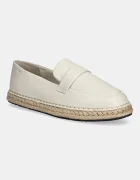 CALVIN KLEIN Кожени еспадрили ESPADRILLE W/CK HW - LTH