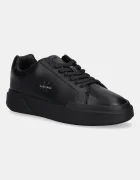 CALVIN KLEIN Кожени маратонки CHUNKY CUPSOLE LACEUP LTH мъжки в черно YM0YM01344
