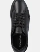 CALVIN KLEIN Кожени маратонки CHUNKY CUPSOLE LACEUP LTH мъжки в черно YM0YM01344