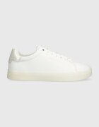 CALVIN KLEIN Кожени маратонки CUPSOLE LACE UP PEARL