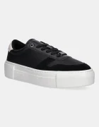 CALVIN KLEIN Кожени маратонки FF CUPSOLE LACE UP - LTH MIX