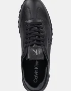CALVIN KLEIN Кожени маратонки LOW PROFILE RUNNER LTH MG в черно YW0YW02049