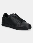 CALVIN KLEIN Кожени маратонки LOW TOP LACE UP WOVEN