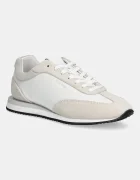 CALVIN KLEIN Кожени маратонки RUNNER LACE UP - LTH SUE MIX
