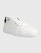 CALVIN KLEIN Кожени маратонки VULC LACE UP в бяло HW0HW01681