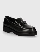 CALVIN KLEIN Кожени мокасини LOAFER W/M BAR SAFF LTH