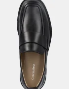 CALVIN KLEIN Кожени мокасини SQ RUBBER LOAFER мъжки в черно HM0HM01901