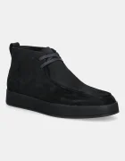 CALVIN KLEIN Кожени половинки обувки HYBRID CUP APRON BOOT NU W мъжки в черно HM0HM02057