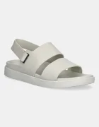 CALVIN KLEIN Кожени сандали FLAT ADJ SANDAL EYELET