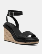 CALVIN KLEIN Кожени сандали WEDGE SANDAL 70 - HE