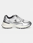 CALVIN KLEIN Маратонки HIKE RUNNER LACE UP MESH MIX MET в сиво YW0YW02063