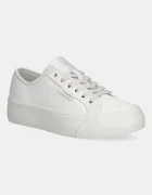 CALVIN KLEIN Маратонки VULC FLATF LACE UP LTH CK в кафяво YW0YW01932