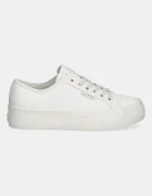 CALVIN KLEIN Маратонки VULC FLATF LACE UP LTH CK в кафяво YW0YW01932