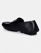 CALVIN KLEIN мокасини дамски от кожа SQUARE DRIVER LTH черни HW0HW02944