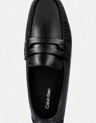 CALVIN KLEIN мокасини дамски от кожа SQUARE DRIVER LTH черни HW0HW02944