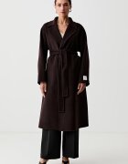 CALVIN KLEIN палто дамско с вълна кафяво LV044G509G