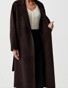 CALVIN KLEIN палто дамско с вълна кафяво LV044G509G