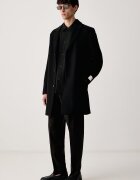 CALVIN KLEIN палто мъжко с мериносова вълна черно LV04LH444G