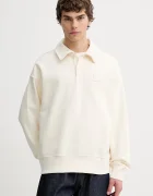 CALVIN KLEIN Памучен суичър мъжки в бежово с апликация LV14LE202G