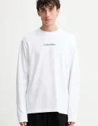 CALVIN KLEIN Памучна блуза с дълги ръкави