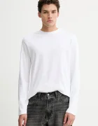 CALVIN KLEIN Памучна блуза с дълги ръкави
