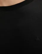CALVIN KLEIN Памучна блуза с дълги ръкави в черно с изчистен дизайн LV04LD227G