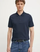 CALVIN KLEIN Памучна тениска с яка