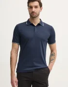 CALVIN KLEIN Памучна тениска с яка