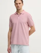 CALVIN KLEIN Памучна тениска с яка