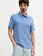 CALVIN KLEIN Памучна тениска с яка