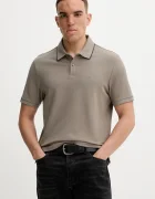 CALVIN KLEIN Памучна тениска с яка