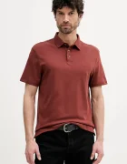 CALVIN KLEIN Памучна тениска с яка