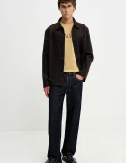 CALVIN KLEIN Памучна тениска в бежово с принт LV04RE807G