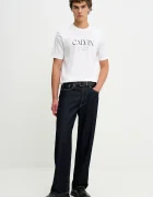CALVIN KLEIN Памучна тениска в бяло с принт LV04RE807G