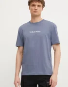 CALVIN KLEIN Памучна тениска в синьо с десен K10K111346