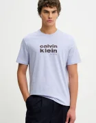 CALVIN KLEIN Памучна тениска в синьо с принт LV04RE821G