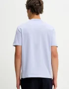 CALVIN KLEIN Памучна тениска в синьо с принт LV04RE821G